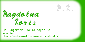 magdolna koris business card